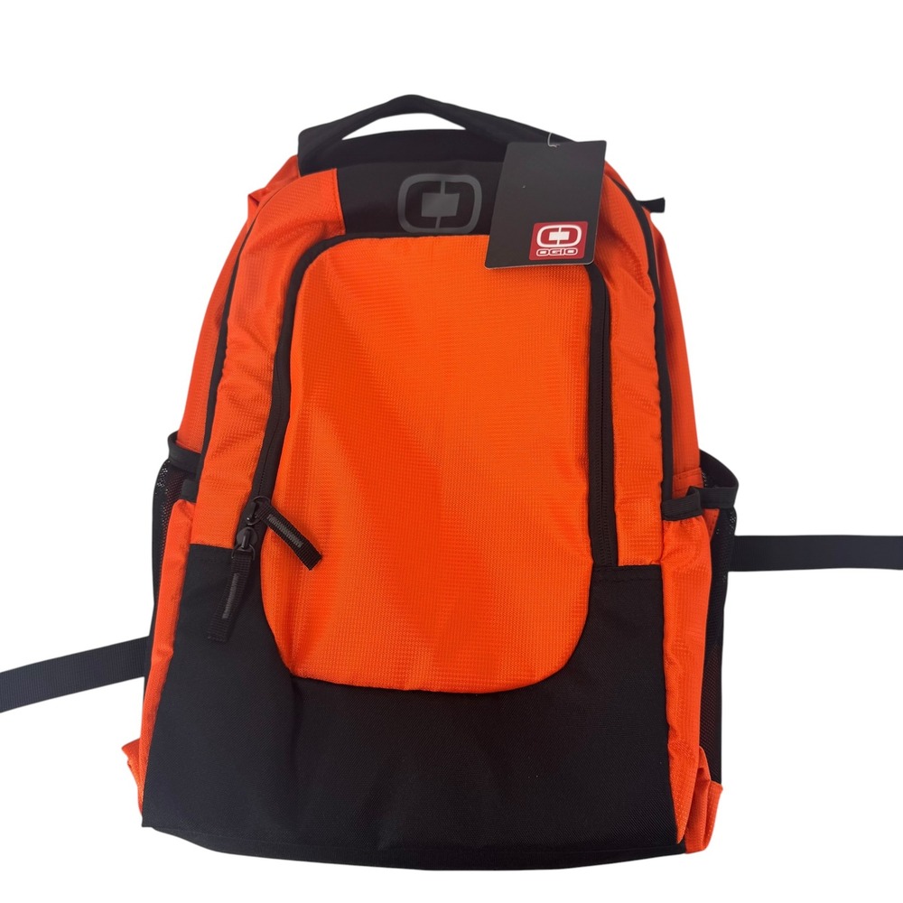 OGIO Backpack Orange Black Laptop Sleeve Padded Straps New With Tags Utility Bag